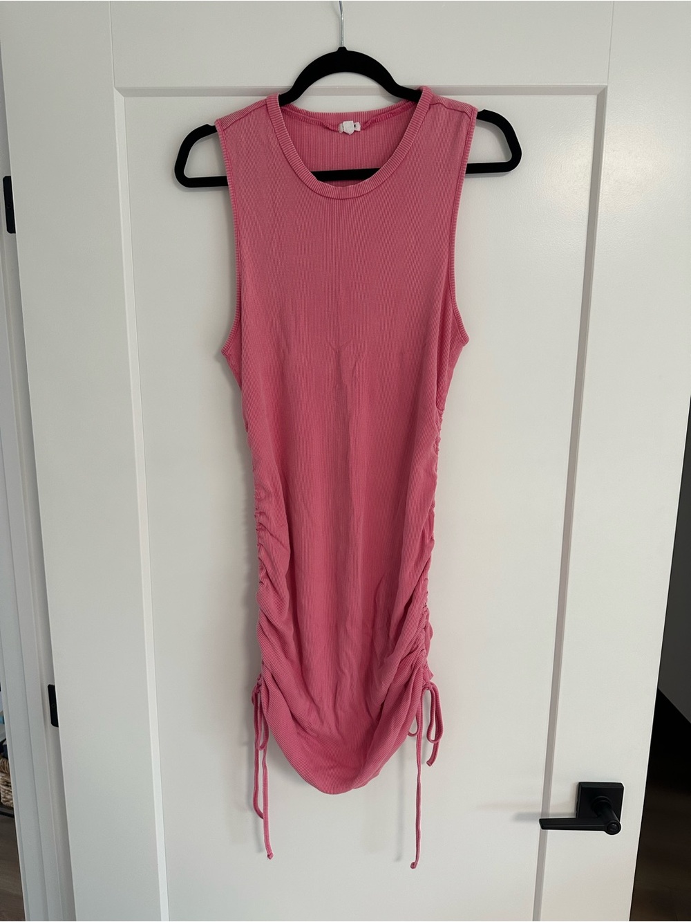 Garage Pink Sleeveless Side-Ruched Mini Dress
